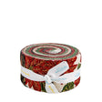 Poinsettias at Christmas Jelly Roll 2.5 inch strips 40 pieces by Jennifer Bosworth for Riley Blake Designs RP-17630-40 holiday