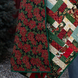Poinsettias Christmas Over and Under Precut Quilt Kit