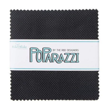 POParazzi Black 5 Inch Stacker precut fabric bundle from Riley Blake Designs