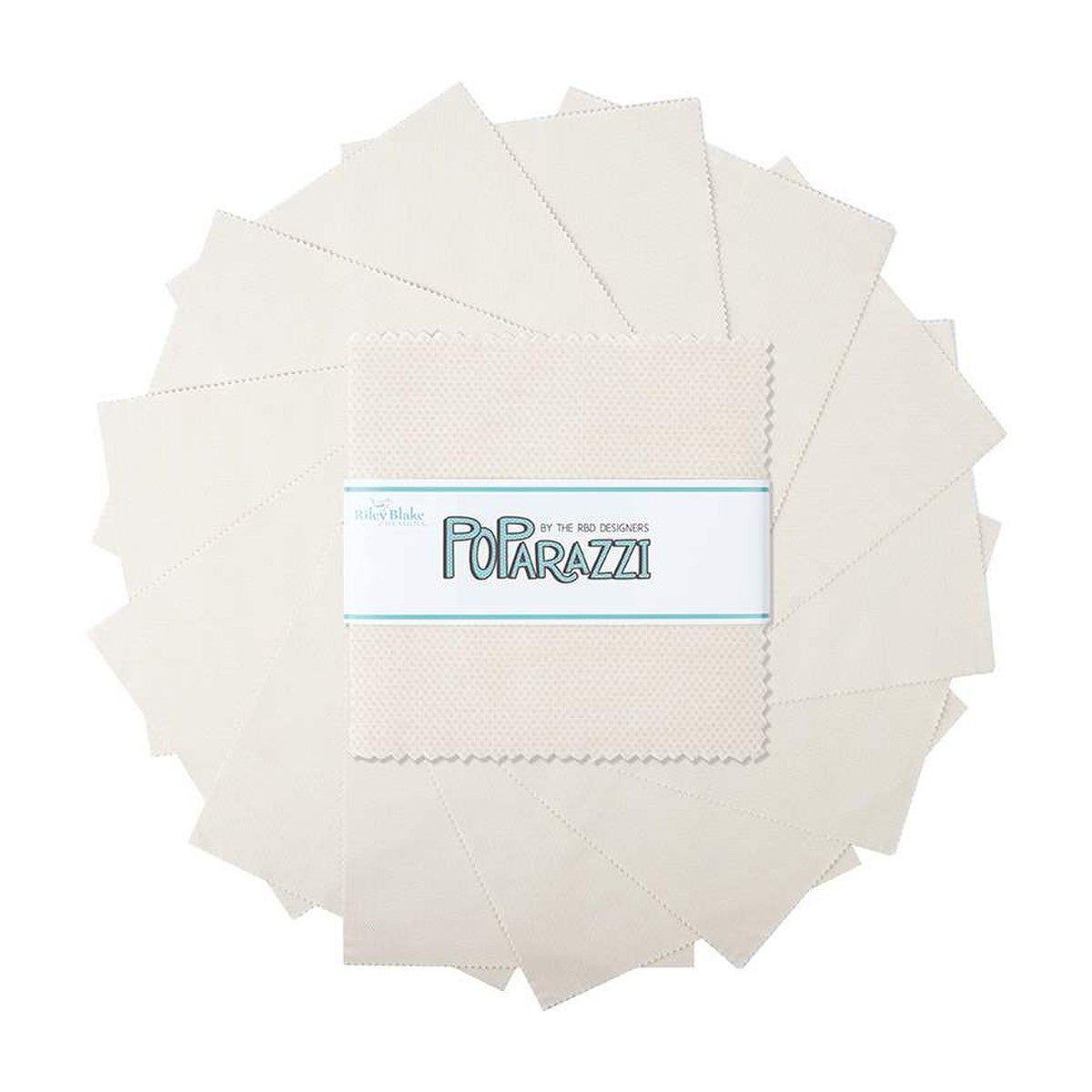 POParazzi Cream 5 Inch Stacker quilting cotton squares by Riley Blake Designs
