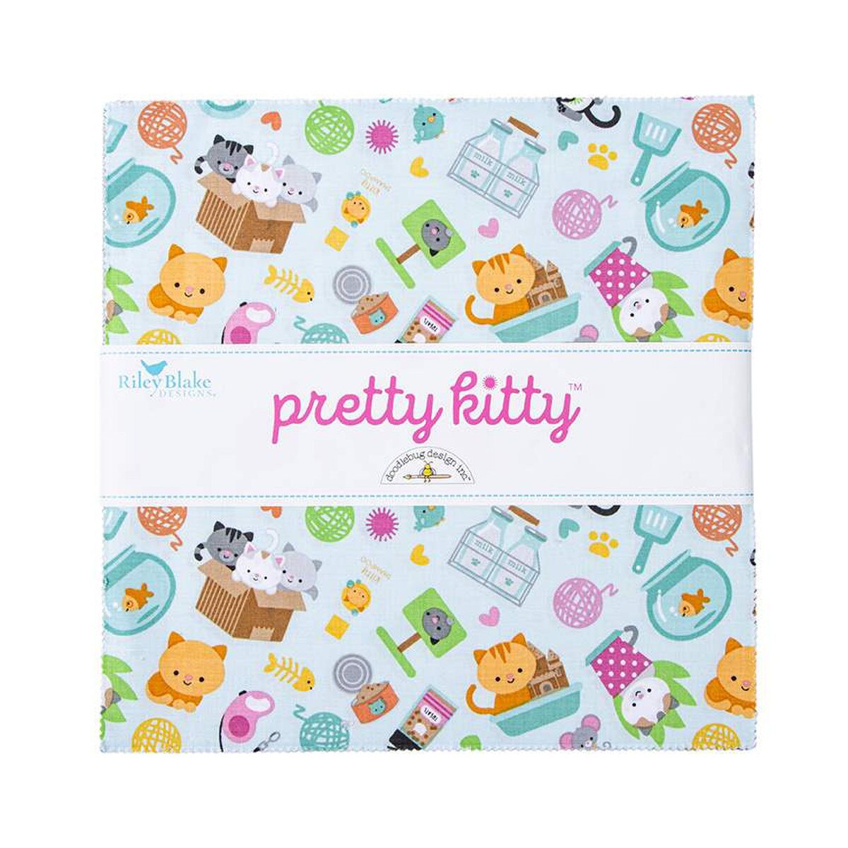 Gâteau à étages Pretty Kitty, paquet carré de 10 pouces