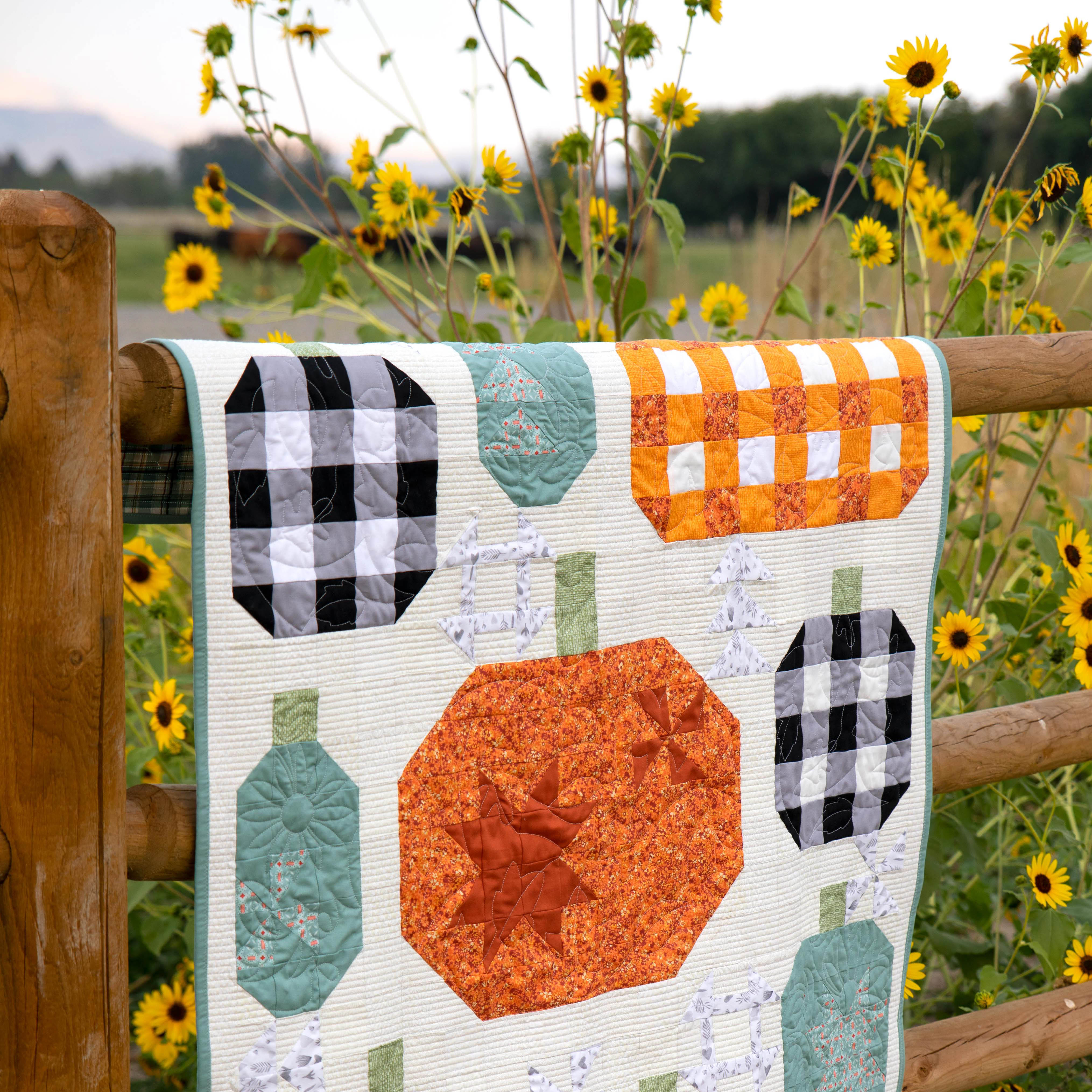 Kit de courtepointe patchwork citrouille
