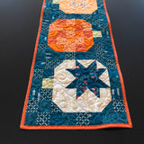 Limited Edition Navy Blue Pumpkin Table Runner Precut Quilt Kit