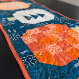 Limited Edition Navy Blue Pumpkin Table Runner Precut Quilt Kit