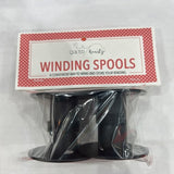 Quilted Heartz Winding Spools two pack black PVC binding storage QHWS697