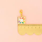 Rainbow Quilt Star Zipper Charm Sarah Hearts