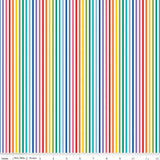 Rainbow Stripe Fabric 1/8" spacing