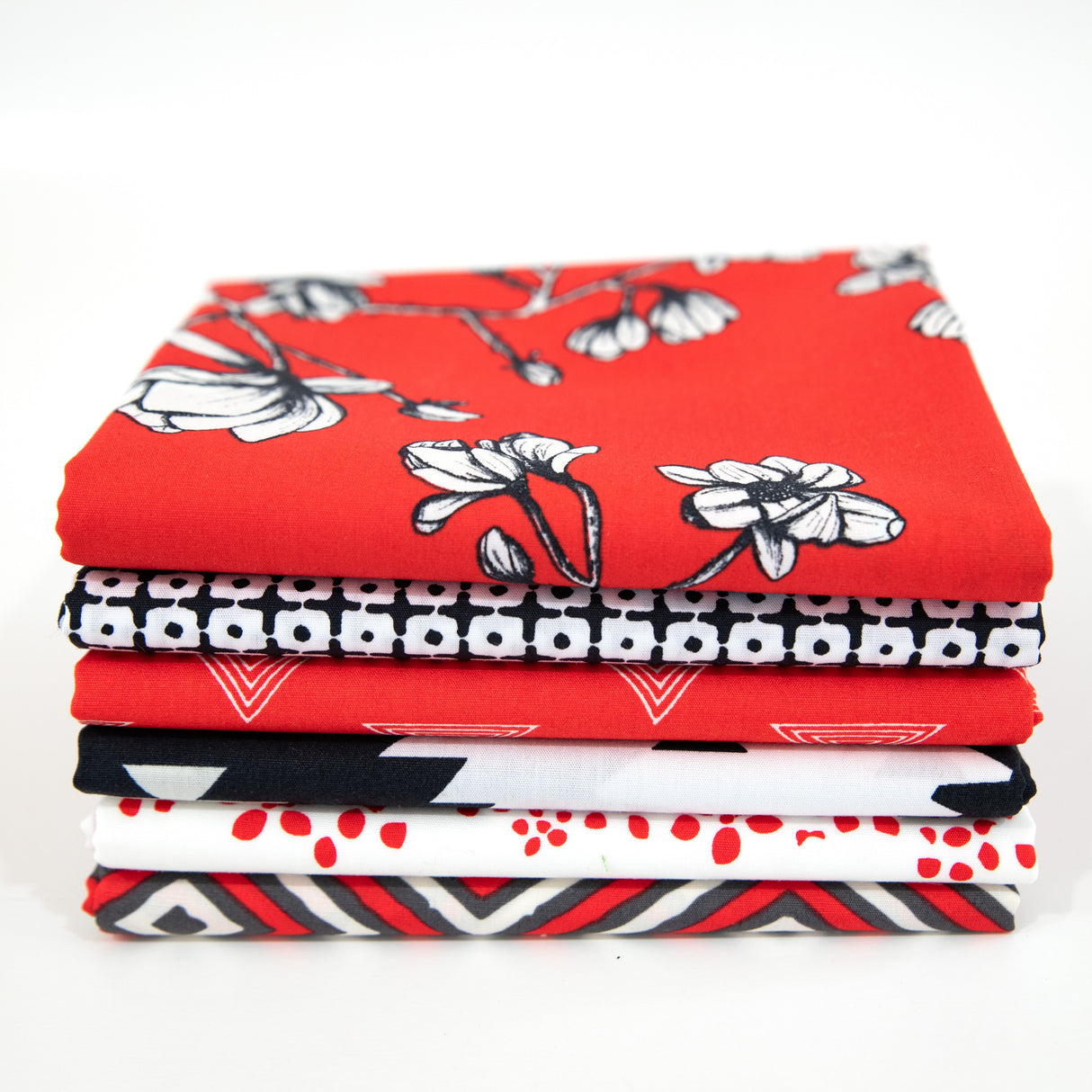 Black, White, and Red Curated Fabric Bundle