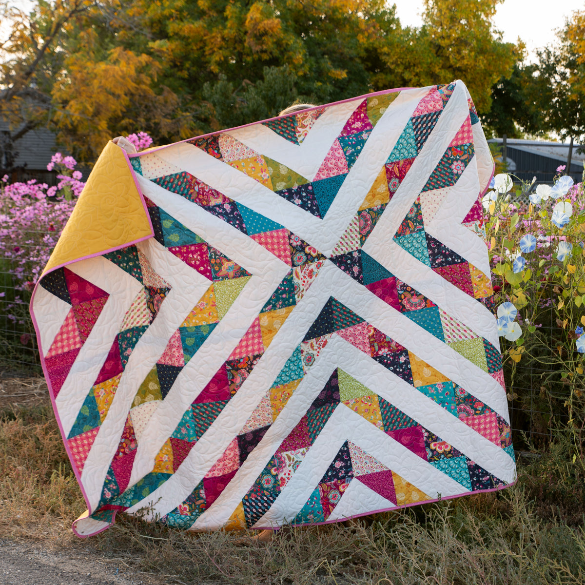 Ricochet Precut Quilt Kit - Sitara Jewel Tone Florals