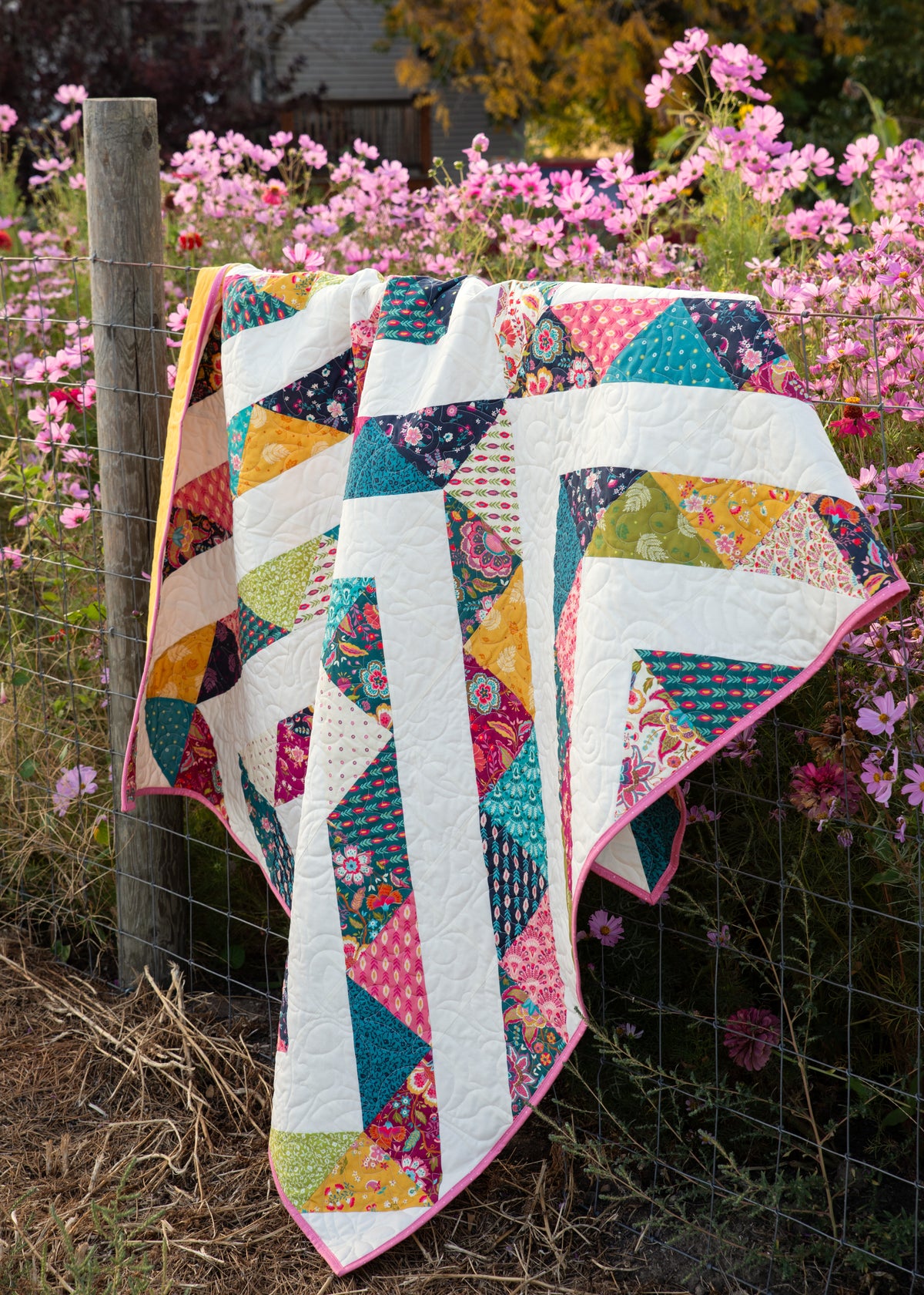 Ricochet Precut Quilt Kit - Sitara Jewel Tone Florals