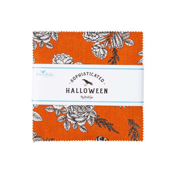 Carrés d'Halloween sophistiqués de 10 pouces par Riley Blake