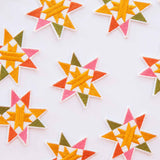Sawtooth Star Iron-On Patch Sarah Hearts lifestyle application hat jacket bag quilting notion