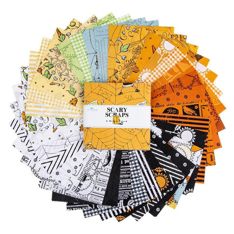 Scary Scraps 5 inch charm pack 42 pieces Halloween Riley Blake Designs 5-17600-42