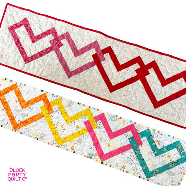 Kit de chemin de table matelassé Linked Hearts