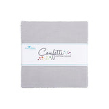 Silver Solid Gray 5 inch square pack Riley Blake