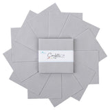 Silver Solid Gray 5 inch square pack Riley Blake