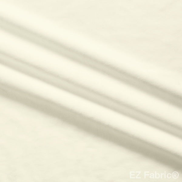 Solid Silky Minky Smooth Ivory 60 inch wide fabric by the yard EZ Fabric