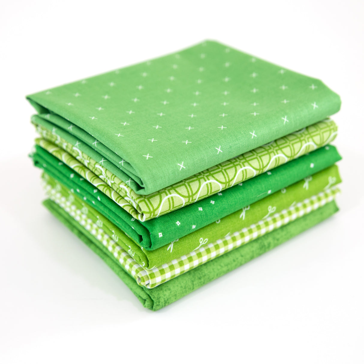 Spring Green Curated Fabric Bundle Fat Quarters or Half Yards