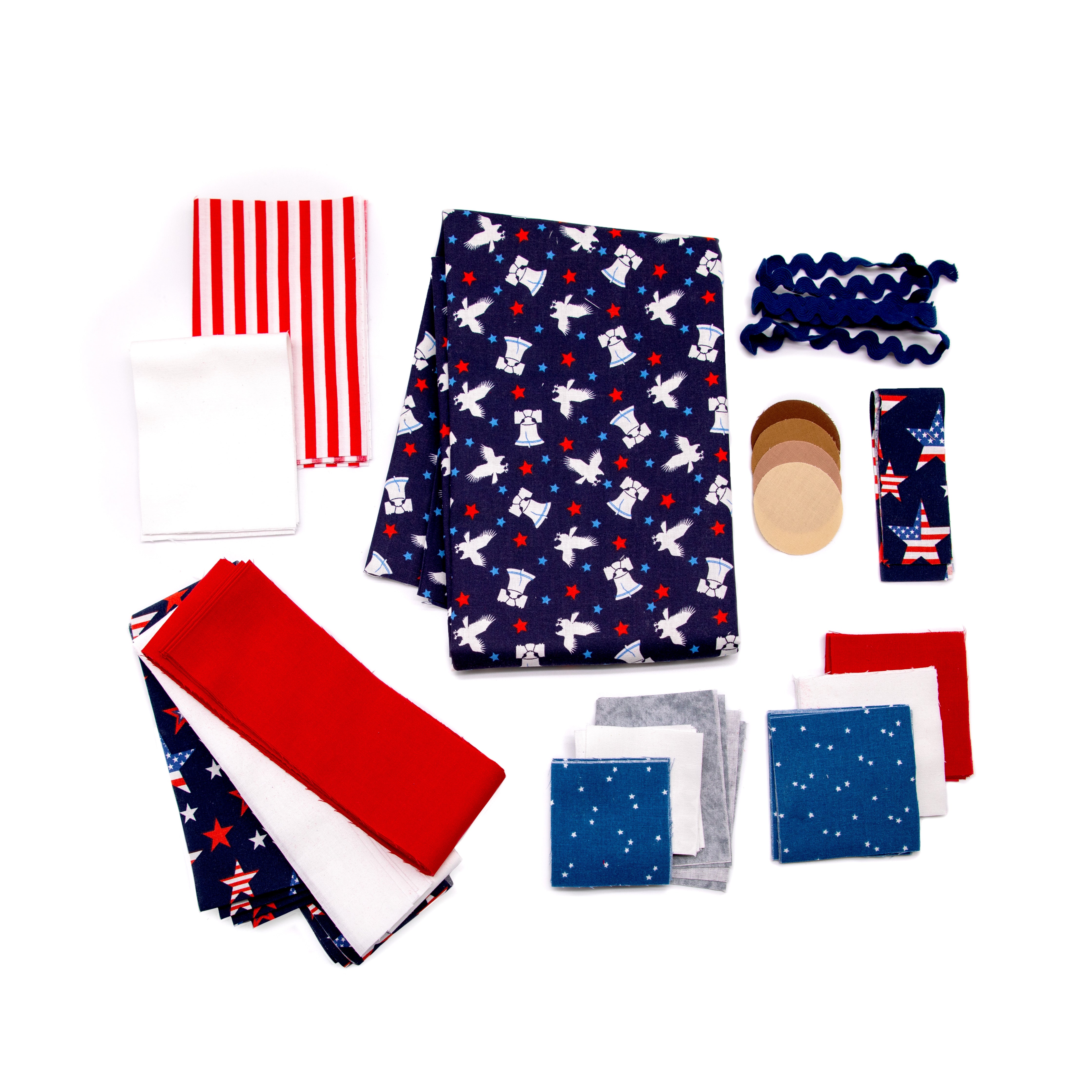 Kit de courtepointe prédécoupé pour chemin de table matelassé Gnomes patriotiques