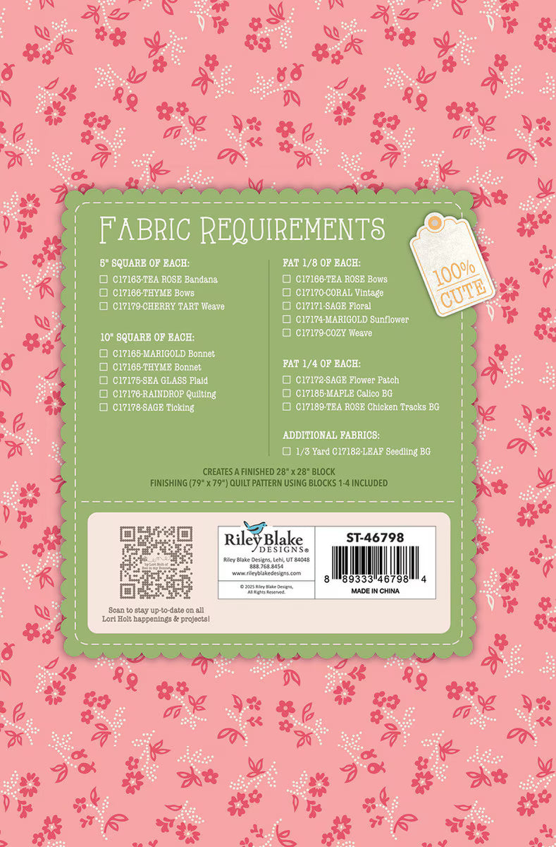 Mini Quilt Pattern - Quilt Seeds Spring Barn by Lori Holt