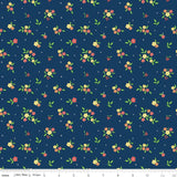 Summer's in Town Floral Navy quilting cotton by Sandy Gervais for Riley Blake Designs C17532-NAVY