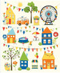 Summer's in Town Panel by Sandy Gervais for Riley Blake Designs quilting cotton fabric