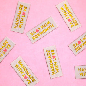 Woven Quilt Labels - Sparkly Handmade with Love