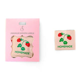 Handmade Quilt Labels Pink Strawberries