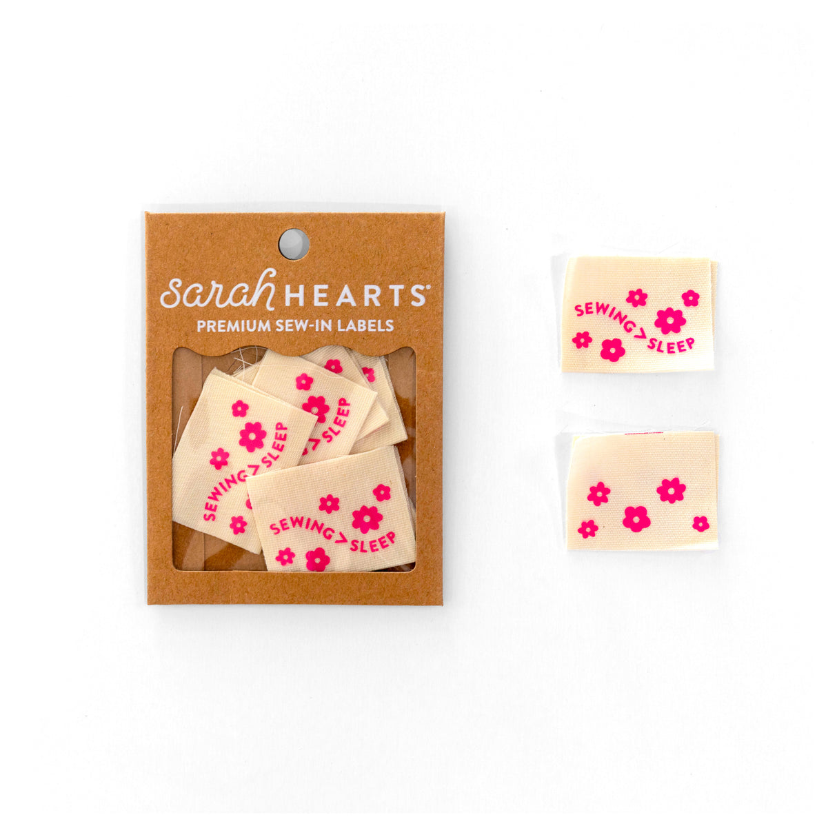 Étiquettes lavables à coudre « Fait pour être aimé » - Sarah Hearts