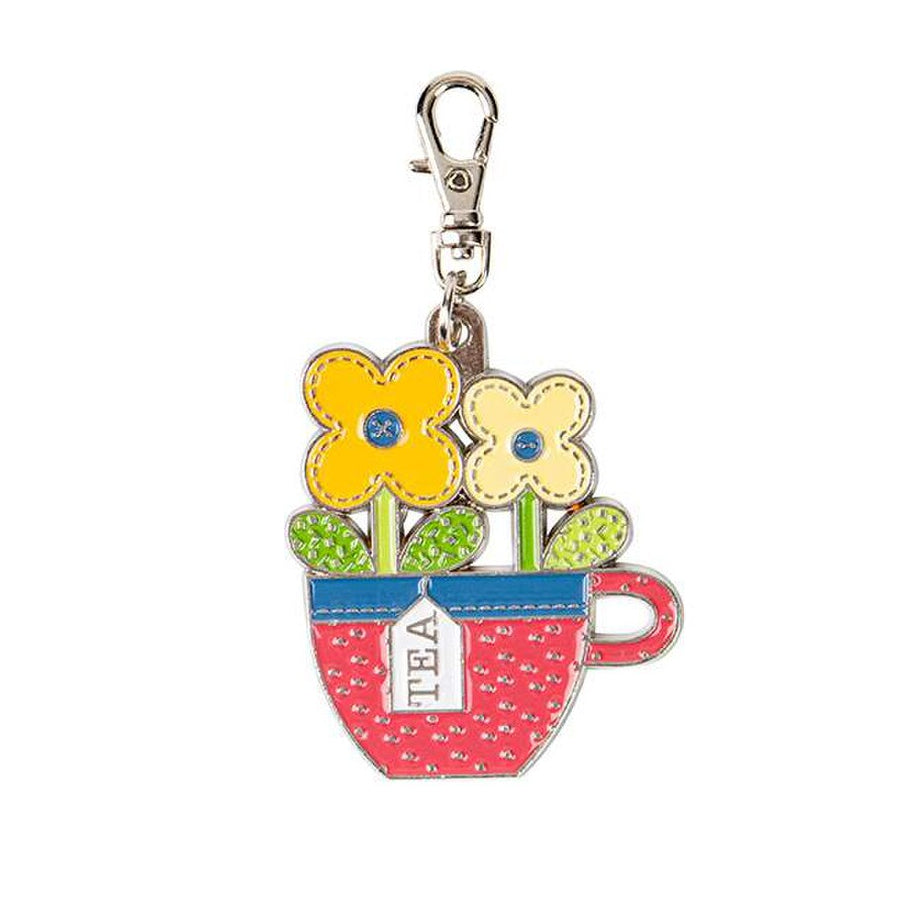 Teacup Flowers Happy Charm from Lori Holt