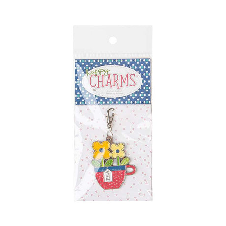 Teacup Flowers Happy Charm from Lori Holt