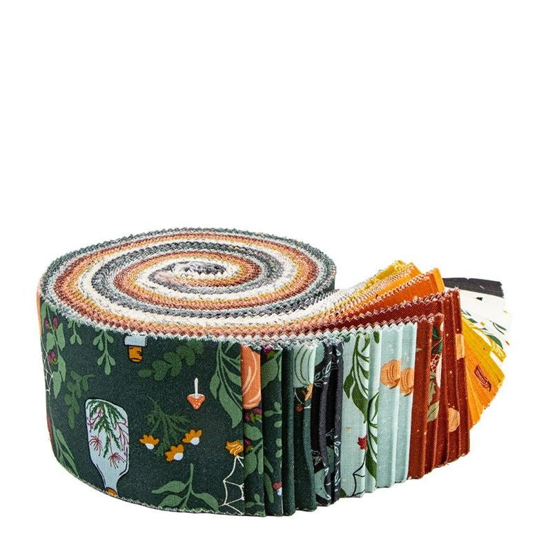 The Apothecary strip roll 40 pieces Riley Blake Designs moody botanical