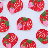 Tomato Pincushion Iron-On Patch Sarah Hearts lifestyle hat bag jacket application