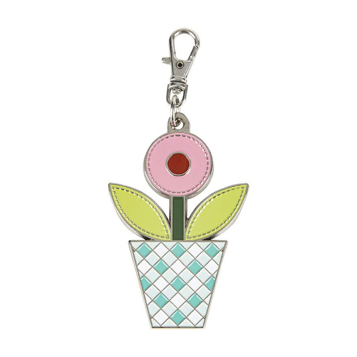 Gingham Flower Pot Happy Charm from Lori Holt
