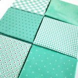 Turquoise Curated Fabric Bundle Fat Quarters or Half Yards