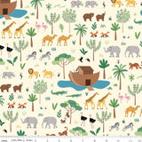 Two by Two Noahs Ark fabric 5" Charm Pack Riley Blake