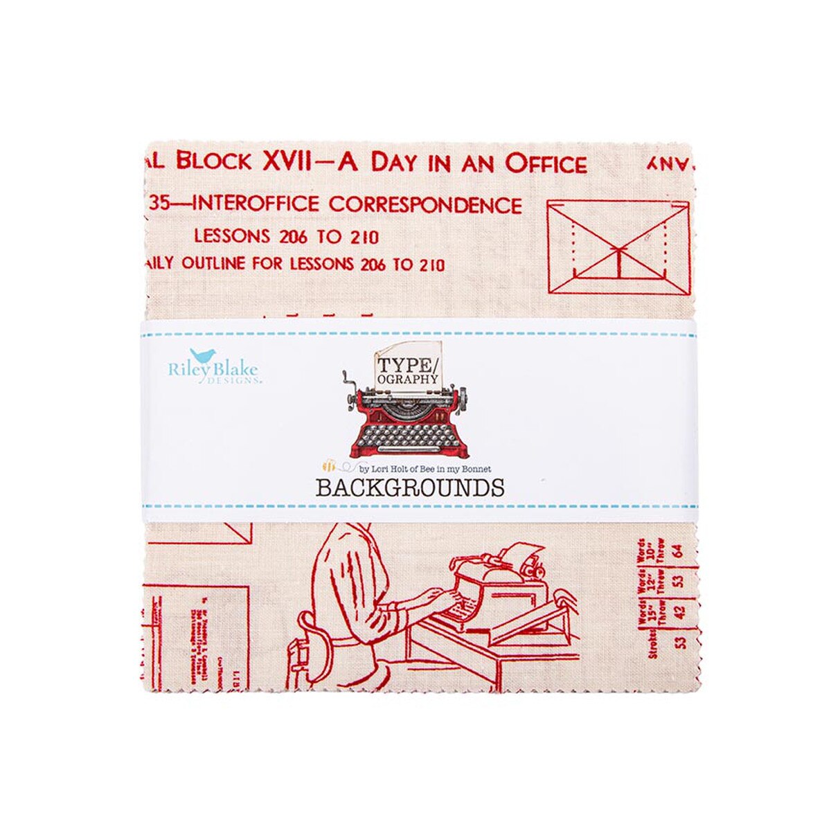 Typeography B 5" Stacker by Lori Holt for Riley Blake