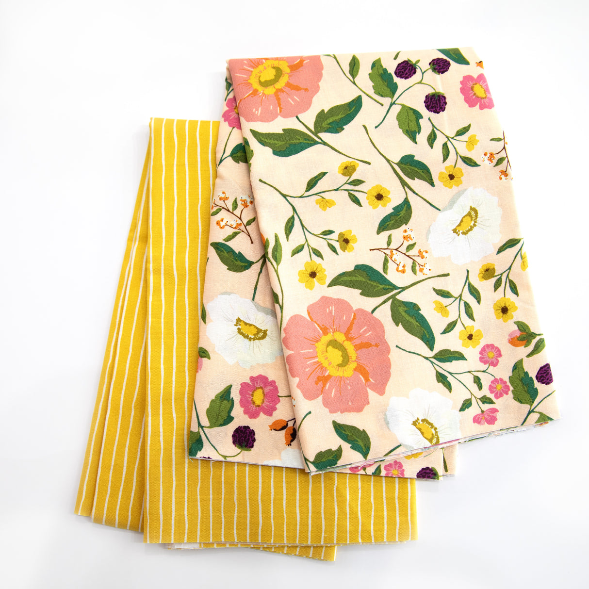 Yellow and Pink Half Yard Fabric set from Virginia Rose by Riley Blake Fabrics
