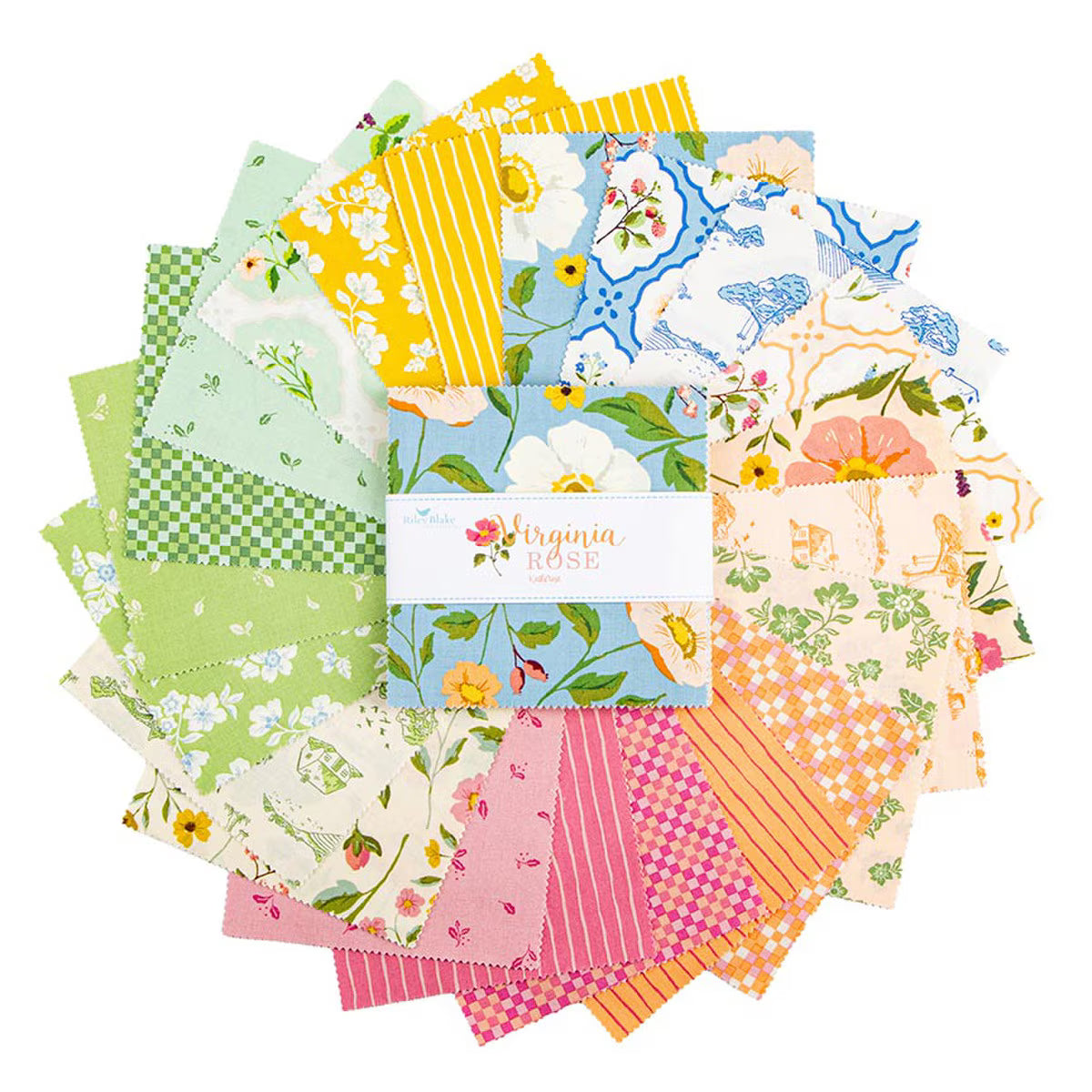 Virginia Rose 5" Square Precut Fabric Pack