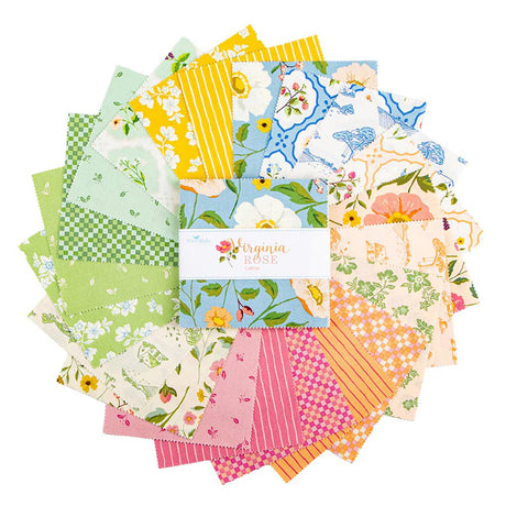 Virginia Rose 5" Square Precut Fabric Pack