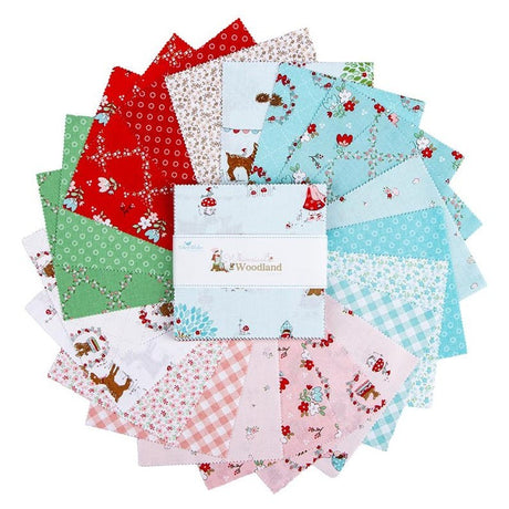 Whimsical Woodland 5 inch Stacker charm pack precut quilt fabric by Tasha Noel for Riley Blake Designs 5-17640-42