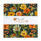 Worth Repeating 10 inch Stacker layer cake 42 pieces by Sandy Gervais for Riley Blake Designs 10-18260-42 floral cozy warm