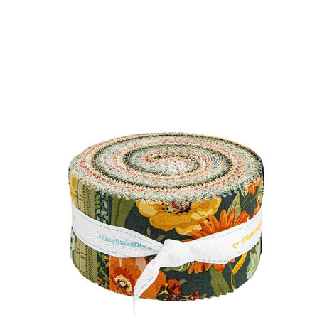 Worth Repeating Jelly Roll 2.5 inch strips 40 pieces by Sandy Gervais for Riley Blake Designs RP-18260-40 floral cozy cottage warm