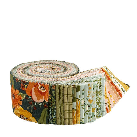 Worth Repeating Rolie Polie strips detail Sandy Gervais Riley Blake Designs warm floral prints