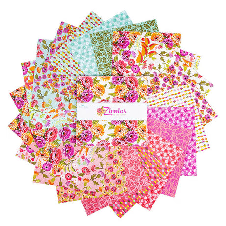 Zinnias 10" Square Precut Fabric Riley Blake